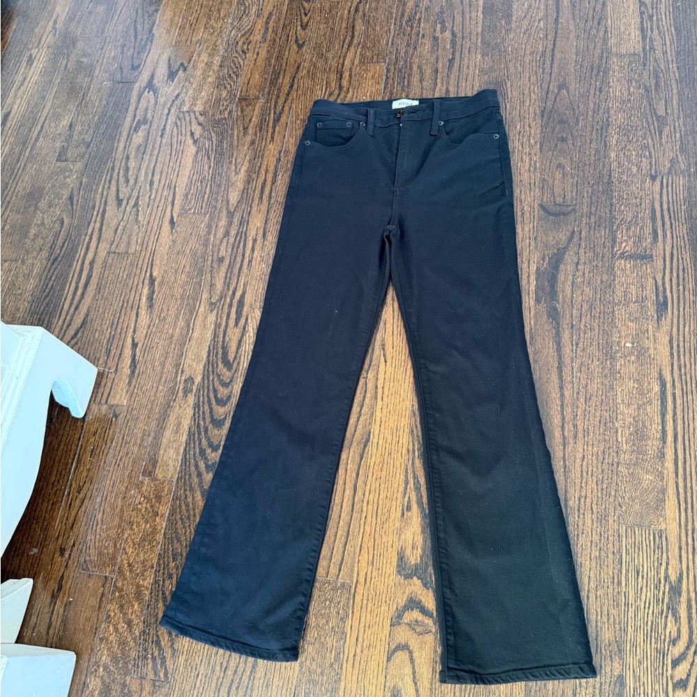 Pistola Charcoal Denim Crop Flair Jeans